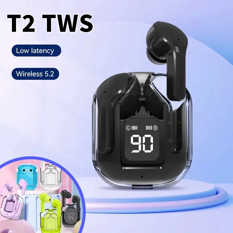 Fones de Ouvido Bluetooth T2 Originais Transparentes HIFI com Display Digital LED e Som Estéreo para Xiaomi Review 2026 — Vale a Pena?