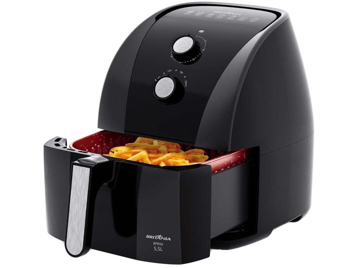 Air Fryer Britânia Redestone BFR50 Preto com Timer 5,5L Review 2024 — Vale a Pena?