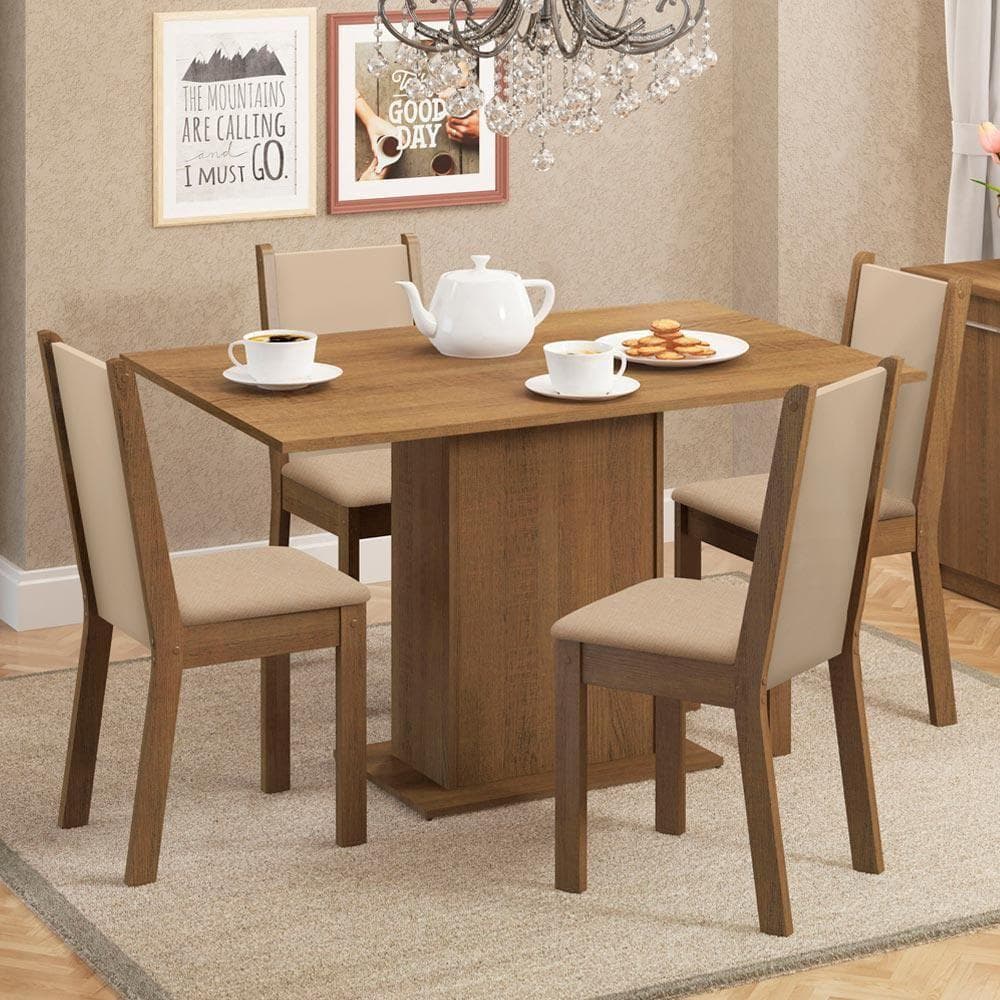 Conjunto Sala de Jantar Madesa Talita Mesa Tampo de Madeira com 4 Cadeiras Review 2026 — Vale a Pena?
