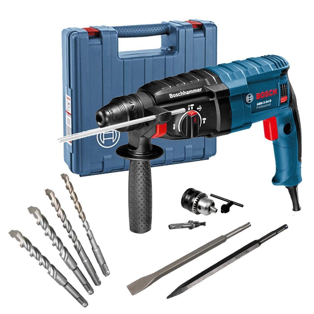 Martelete Perfurador Rompedor Bosch 820W, 2.7J SDSPlus com Maleta e Acessórios Profissional GBH 224D Review 2026 — Vale a Pena?