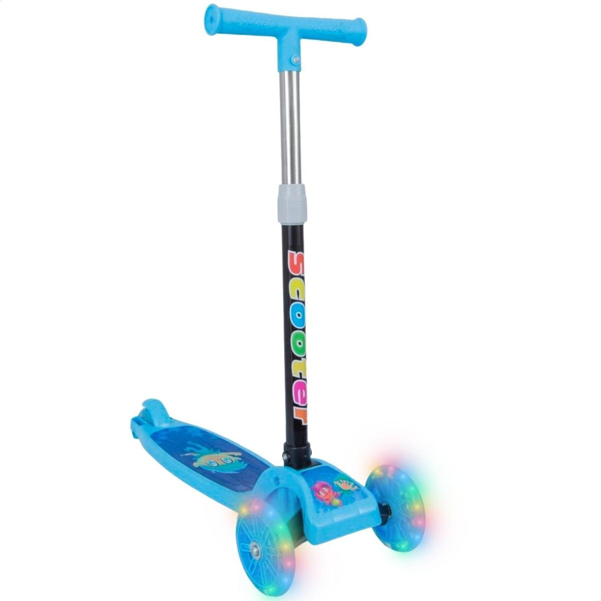 Patinete infantil 3 rodas com luzes led dobrável e ajustável menino menina Review 2026 — Vale a Pena?