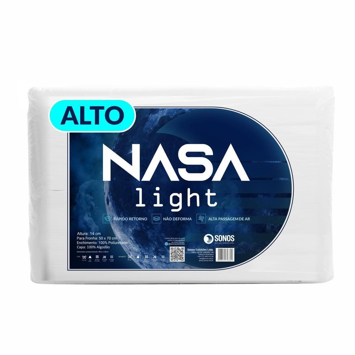 Travesseiro Sonos Nasa Light Alto 14cm: A Opção Econômica para um Sono Mais Firme?