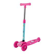 Patinete Infantil Irado 3 Rodas com Luz Dobrável e Altura Ajustável Rosa
